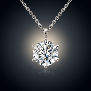 Collier pour femme avec diamant rond cultivé en laboratoire IGI 1 carat, clarté VVS1, couleur D, or 18 carats, cadeau de mariage, directement de l'usine - Product Image 3