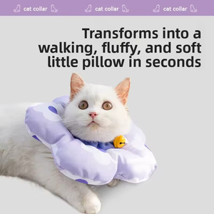 ปลอกคอกันเลียแบบปรับได้ ป้องกันคราบสกปรก ป้องกันการเลีย สำหรับแมวและสุนัข - Product Image 3