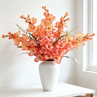 Bruidsboeketten Hoogwaardige enkelvoudige gladiolen Kunstbloemenboeket Scène decoratie Delphinium