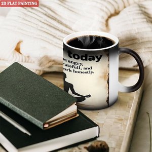 Heat Changing <b>Ceramic</b> <b>Mug</b> 11oz Frosted Black Sublimation Blank Gift Cup - Product Image 3