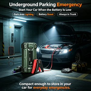 Démarreur de voiture 4000A avec compresseur d'air, <span class=keywords><strong>booster</strong></span> de batterie portable avec pompe à air, démarreur avec gonfleur de pneus - Product Image 4
