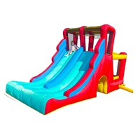 Château Gonflable Thème Parc d'Attractions Toboggans Parcours d'Obstacles Mur d'Escalade Piscine à Rebond Location Commerciale Événementielle Sûr pour les Enfants