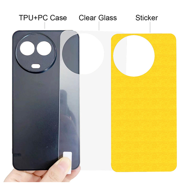 Hot 2026 Blank UV Printing Custom Design Tempered Glass Phone Case for Realme 11 5G Realme 16T C83