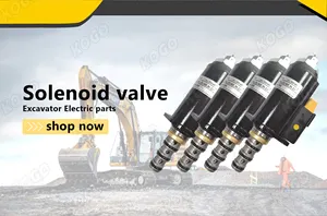 Pompa hidrolik katup Solenoid 6D95 Valve Valve parts untuk suku cadang elektrik komatsu pc200-6 pc200-5 pc400-6