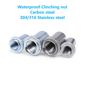 Tuerca Remachable Ciega Impermeable de Acero al Carbono, Prensa Manual para PCB, con Goma Flotante y Autoclinchante - Product Image 2