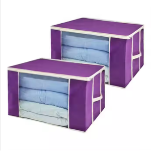 Sac de rangement de couette domestique sac de tri de vêtements de grande capacité sac de rangement d'emballage mobile avec fenêtre en pvc - Product Image 2