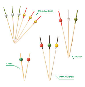 MANYO Brochettes décoratives colorées de 5mm en bambou naturel 100% de fabrication japonaise pour hamburgers - Product Image 4