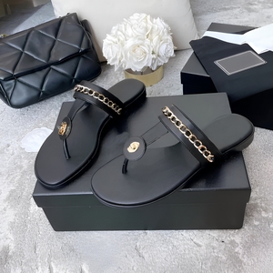 Premium Luxury <b>Sandals</b> Versatile Shopp Dates Durable Open-toe Comfortable Summer Beach Shoes Genuine Leather Women's Flip-flops - Product Image 5