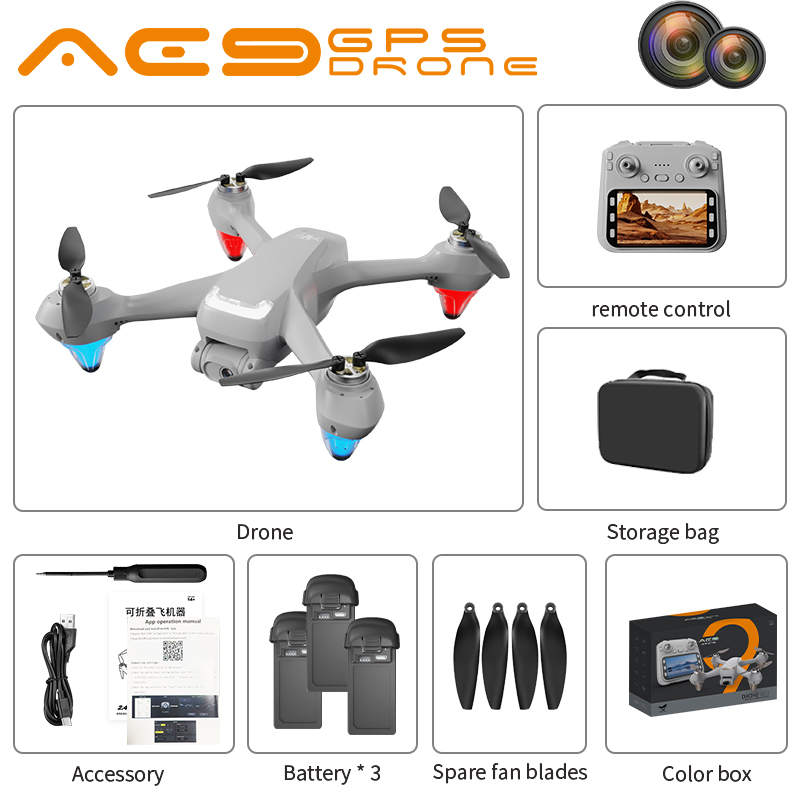 แบตเตอรี่ GPS+3 สีเทา