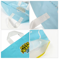 Bolsa de Plástico Reutilizable con Asa de Lazo Suave de LDPE, Logotipo Personalizado, Venta al Por Mayor, MOQ Bajo, OEM, Directo de Fábrica