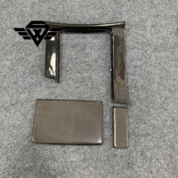 Kit de garnitures de remplacement pour tableau de bord en fibre de carbone brillante, 10 pièces, pour Lexus LX570 2008-2015, accessoires de rénovation intérieure automobile