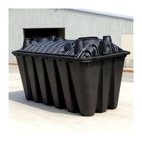 Traitement des eaux usées, biodigesteur de 1000 gallons pour la maison / Système de fosse septique biologique en plastique PP PE à 3 compartiments de 1000 gallons intégré