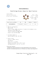 Condensateur céramique haute tension HV NPO/COG 5KV 8200pF de haute qualité pour circuits électroniques de précision