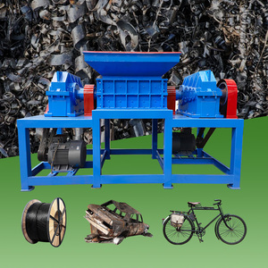 2025 haute qualité Double arbre broyeur robuste métal broyeur bois déchets carton plastique broyeur Machine électrique déchiqueteuse - Product Image 1