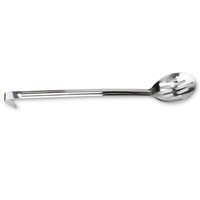 Ensemble de 4 ustensiles de cuisine en acier inoxydable à long manche avec spatule ajourée, cuillère ajourée, cuillère pleine et louche pour la cuisine domestique