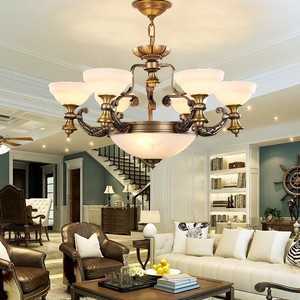 American-Style Copper Chandelier for Large Villa Lighting - Product Image 2