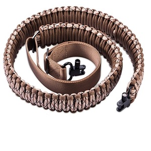 Sangle à deux points en paracorde 550 avec attache rapide pivotante réglable en nylon pour activités de plein air et transport d'équipement sur l'épaule - Product Image 3