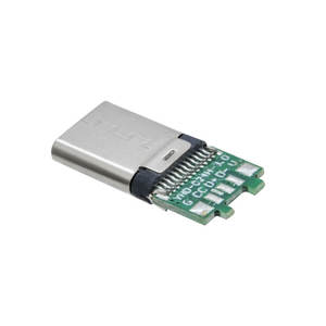 หัวต่อตัวผู้ชนิด C USB 3.0ชนิด C 24Pin 10-core dual-PCB พร้อมส่วนประกอบในการชาร์จพอร์ตสายเคเบิลเสริม - Product Image 4