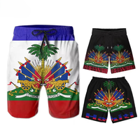 Ensemble de supporters personnalisé avec drapeau d'Haïti : Écharpe, Bandana, T-shirt – Vêtements décoratifs pour fans de football d'été