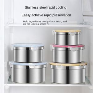 304 Stainless Steel Food Grade Sealed Preservation Box Thickened Multifunctional <b>Lunch</b> Box Refrigerator Freezing Storage Box - Product Image 4