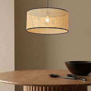 Lustre en fer forgé pour chambre, salle à manger, restaurant, maison d'hôtes, avec abat-jour en rotin tressé à la main, <span class=keywords><strong>suspension</strong></span> LED 220V, plusieurs tailles - Product Image 4