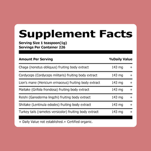 Best Selling Organic Mushroom <b>Powder</b> Supplements with Chaga Fruiting Body Extract Cordyceps Fruiting Body Extract Calm Focus - Product Image 3