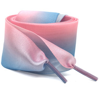 WEGOODZF Lacets plats dégradés en satin soyeux, nylon et polyester, 4 cm de large, pour femmes