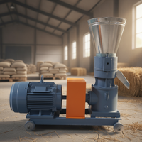 Machine à granulés d'aliments pour animaux de grande capacité, 4 rouleaux, moteur diesel, pour usine de production d'aliments pour volailles, porcs et bovins à grande échelle
