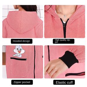 2023 Damen neuer Stil 100 % Baumwolle Bib-Schürze ölfest Küche Smock mit modischen Ärmeln für Arbeit Kleidung für Herbst Winter - Product Image 5