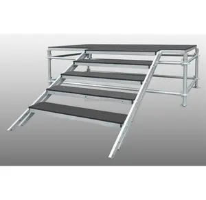 Prix usine de bricolage personnalisé OEM ODM escaliers de scène portables colonne de levage mobile pieds réglables pour plate-forme de scène en aluminium