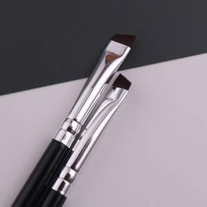 Pinceaux de maquillage IPRESTA à manche en bois, poils synthétiques <span class=keywords><strong>ultra</strong></span>-fins et plats, inclinés, pour eye-liner, sourcils, anticernes et crayon à sourcils - Product Image 3
