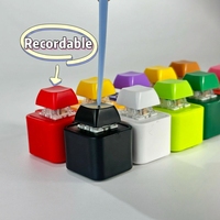 Porte-clés mémo vocal rechargeable, enregistreur sonore, amplificateur de son, bouton d'enregistrement, cadeau audio personnalisé DIY, jouet anti-stress créatif