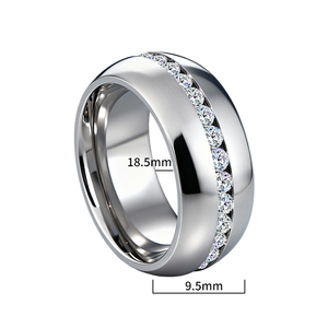 Anello in Titanio Nero da Uomo 5/6/8/10mm, Fede Nuziale per Uomo e Donna, Anelli di Fidanzamento, <span class=keywords><strong>Gioielli</strong></span> di Moda per Coppie - Product Image 2