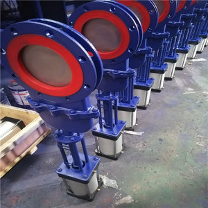 AC220V DN50 304 dao Van cổng thép không gỉ ANSI mặt bích Thiết bị truyền động điện tăng gốc wcb API khí nén dao Van cổng - Product Image 2