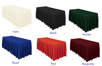 Nappe de table extensible blanche en spandex, motif végétal classique, douce, écologique, faite à la main, avec volants, pour mariages et fêtes, vente en gros