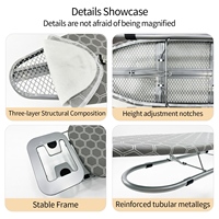 Tabla de Planchar Compacta y Ahorradora de Espacio, Personalizable, Plegable, con Soporte para Plancha y Reposaplanchas