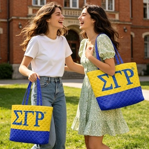 SGrho Quilted Shoulder Tote Bag Greek Sorority <strong>Gifts</strong> <strong>Items</strong> Fashion Lady's Hand Bag - Product Image 2