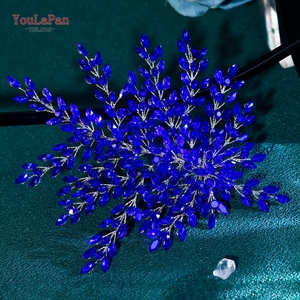 YouLaPan – coiffe de mariée brillante <span class=keywords><strong>pour</strong></span> femmes, diadème en strass, accessoires <span class=keywords><strong>pour</strong></span> cheveux de mariage, coiffes de princesse HP438 - Product Image 6