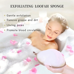 Toalla de Baño Exfoliante de Lufa, Forma Ovalada, Exfoliación Natural para la Espalda, Diseño Moderno, Uso Diario en el Hogar - Product Image 2