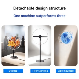 Ventilador Holográfico 3D Transparente de Acrílico Redondo para Escritorio, Pantalla Holográfica Clara para Mostrador de Venta y Exhibición de Productos - Product Image 5