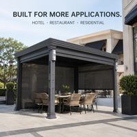 Pergola extérieure en aluminium 6M X 3M pour les acheteurs résidentiels et commerciaux, avec configuration en kit et options de tailles personnalisées