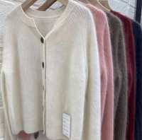 Suéter Decorado con Botones 2026, Suéter de Invierno Personalizable, Cárdigan de Punto para Mujer, Cárdigan de Cachemira Cepillada para Mantener el Calor