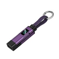Cable de carga 4 en 1 USB tipo C PD con llavero, pantalla LED digital, 65W 5A, carga rápida, cable de datos con cordón para teléfono, línea portátil.
