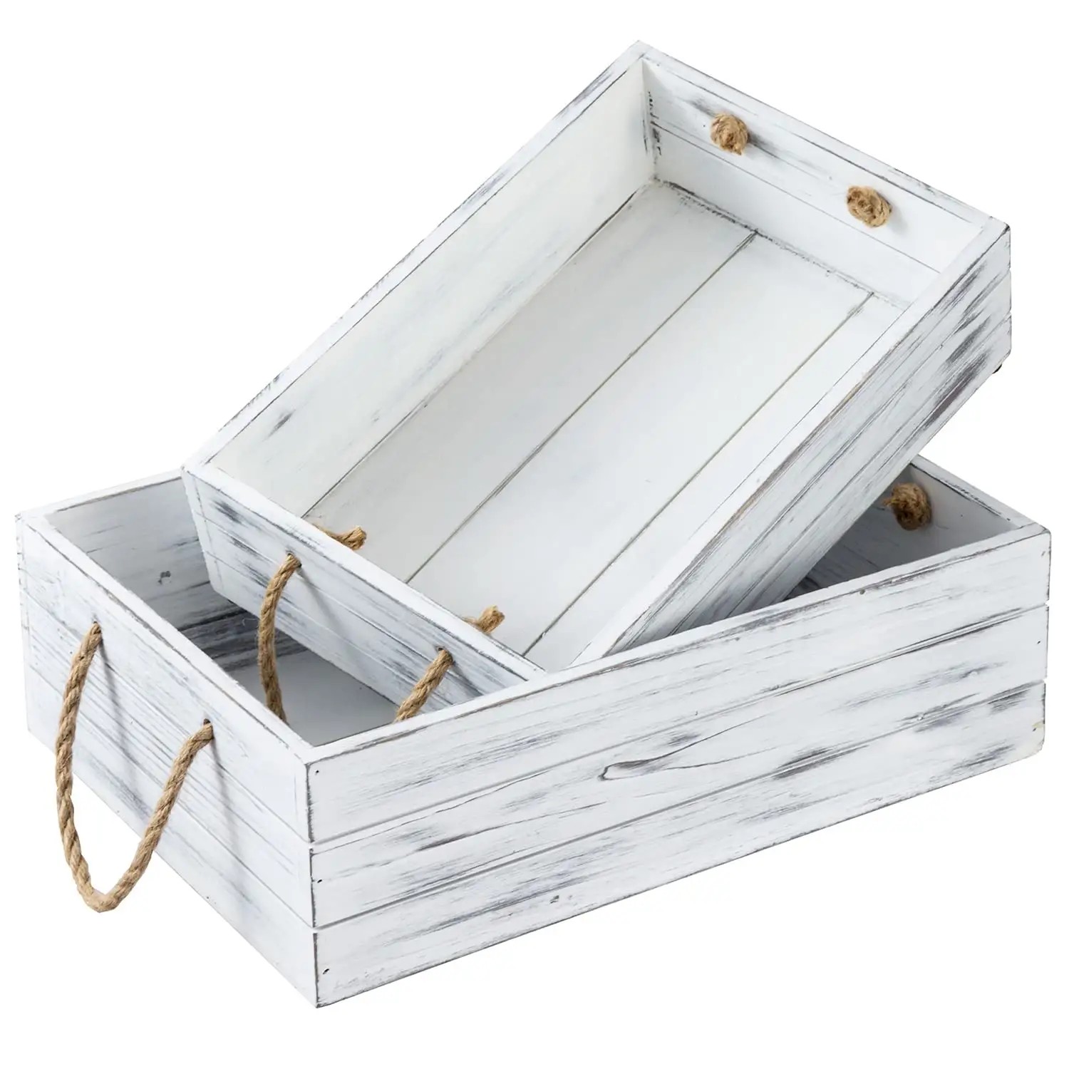 Оптовая продажа, белый набор для хранения 2 деревянных ящиков для фруктов, деревянный ящик для хранения, деревянные ящики