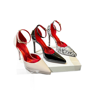 Chaussures de mariage élégantes pour femmes, à talons hauts, bout pointu, à enfiler, confortables, hauteur moyenne, sexy, respirantes, antidérapantes - Product Image 4