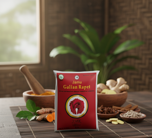Galian Rapet JMK Herbal Jamu 7g x 5 piezas apoya la salud íntima de la mujer ayudando a reducir la secreción y el olor no deseado - Product Image 1