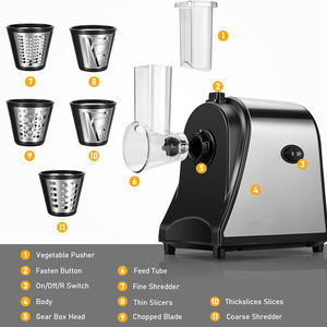 Râpe à légumes électrique multifonctionnelle Coupe-<span class=keywords><strong>carottes</strong></span> Râpe à fromage - Product Image 5