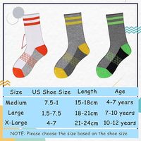 Chaussettes de haute qualité coton strié respirant absorbant la sueur chaussettes coton garçons enfants chaussettes d'équipage pour la vie quotidienne athlétique