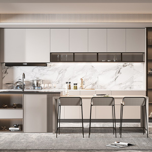 Gabinetes de Cocina Modernos de Madera Personalizados de Fábrica e Islas con Diseño Multifuncional Ecológico para Muebles de Cocina - Product Image 3