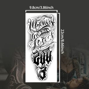 <span class=keywords><strong>Tatuaggi</strong></span> Temporanei Semipermanenti Adesivi a Lettera per Braccio Impermeabili <span class=keywords><strong>e</strong></span> a Prova di Sudore Durata 2 Settimane Realistici a Base di Erbe Anti-sfregamento - Product Image 5